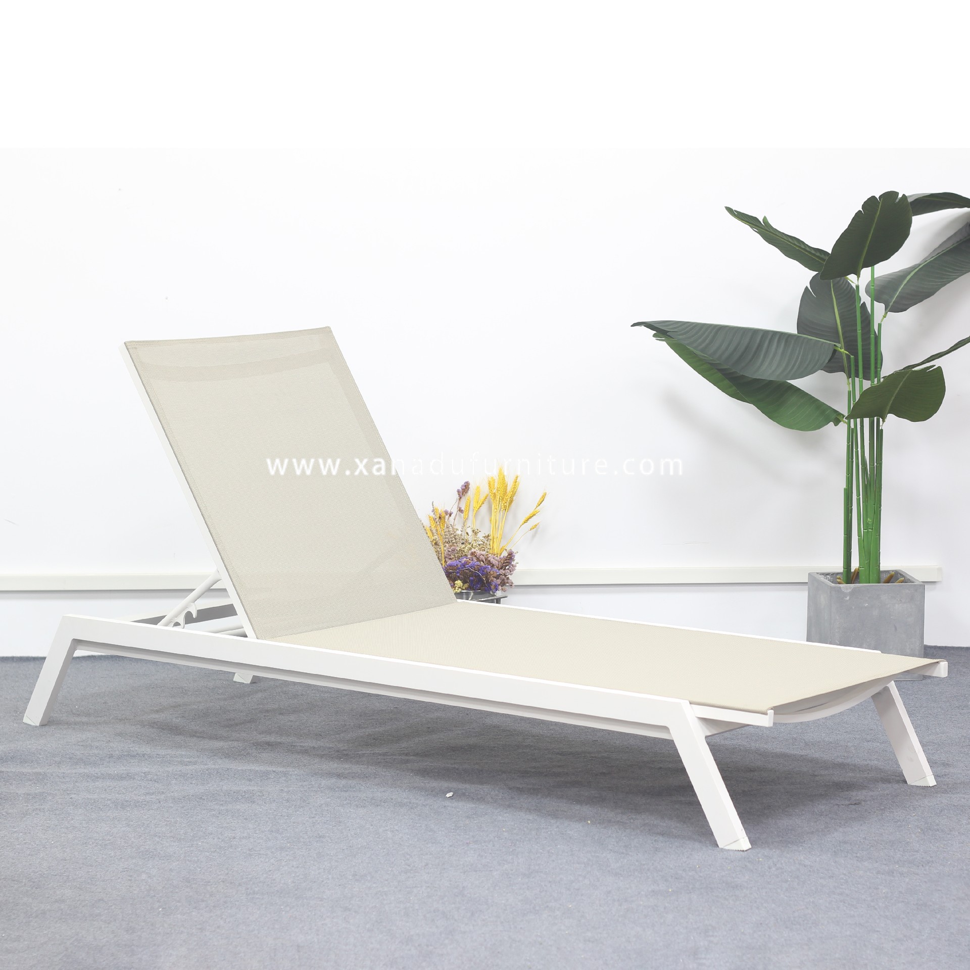 XND-018 Outdoor Aluminum Sling Sun Lounge