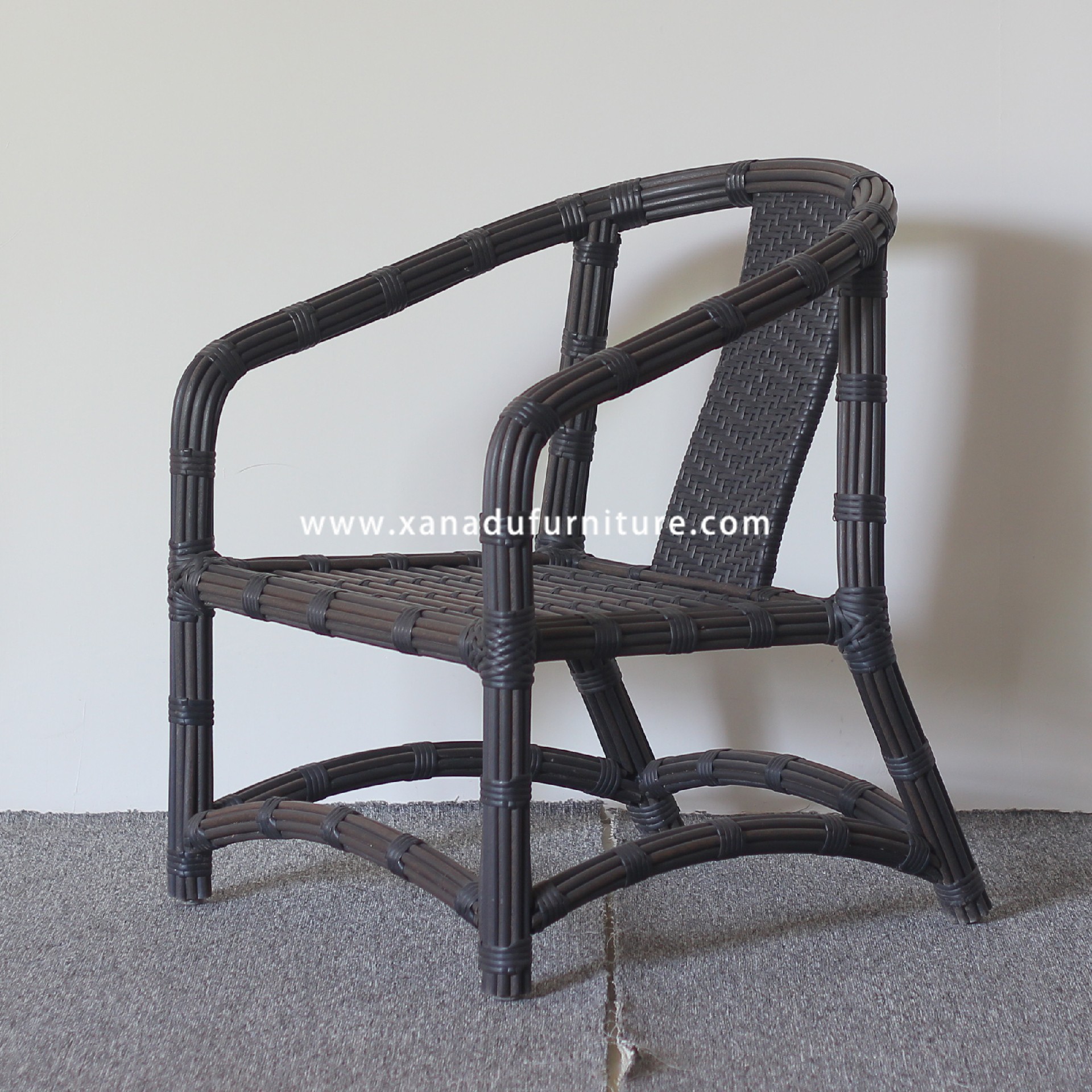 XND-AC22 Foshan Xanadu Outdoor Armchair In Aluminum PE Wicker Handmake Finished