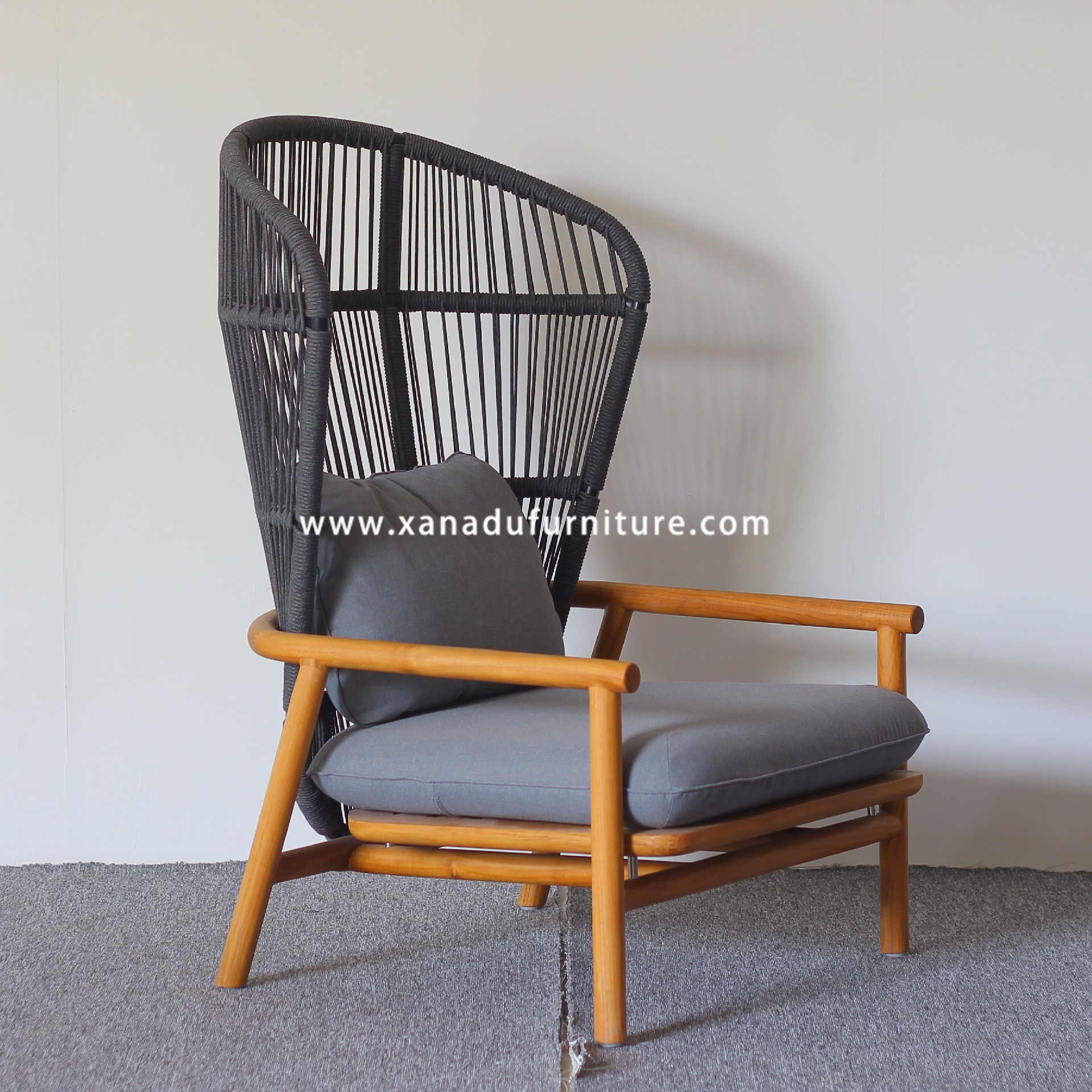XND-AC18 Foshan Xanadu Outdoor Armchair In Teak Braid Handmake Finished