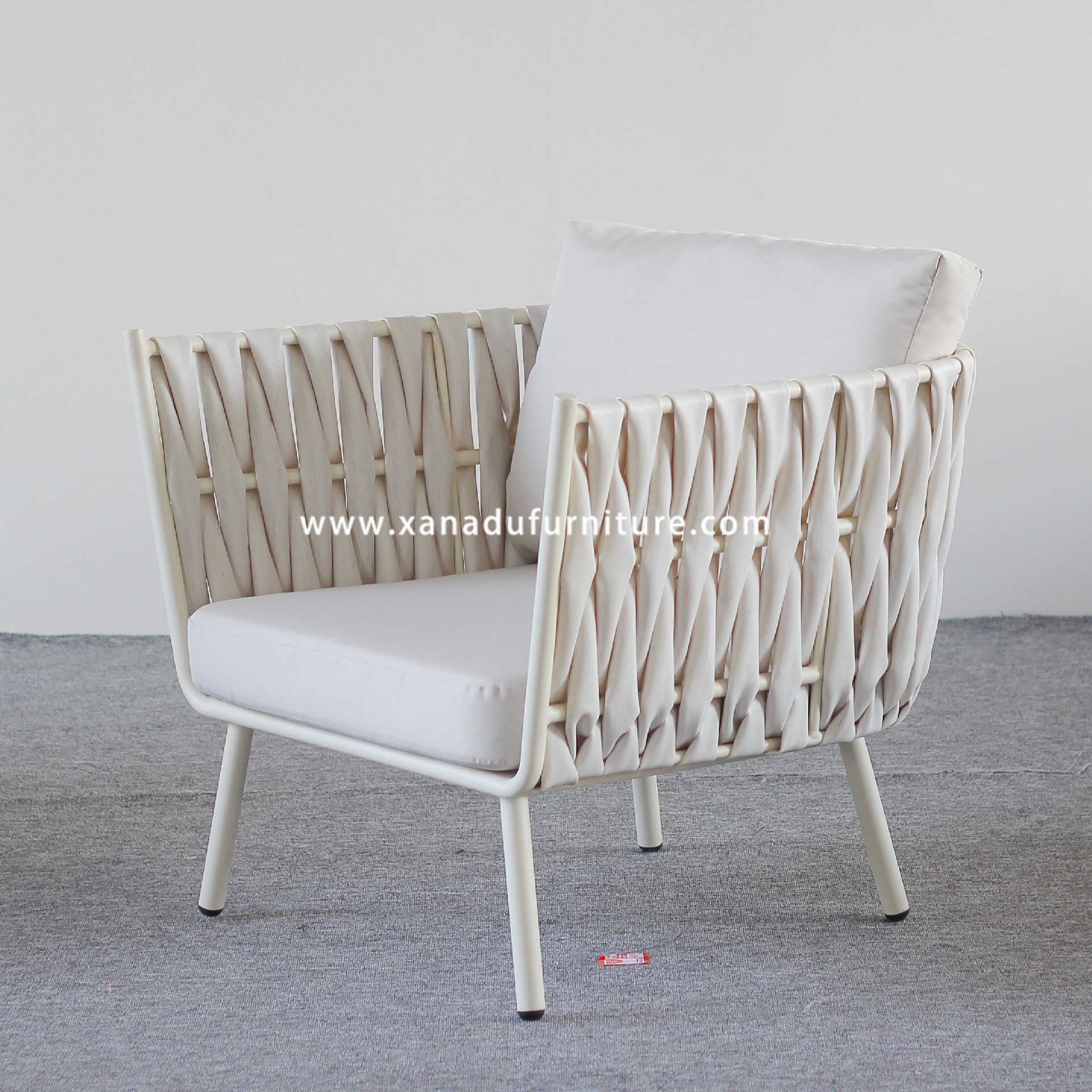 XND-AC02 Foshan Xanadu Outdoor Armchair In Aluminum Braid Handmake Finished