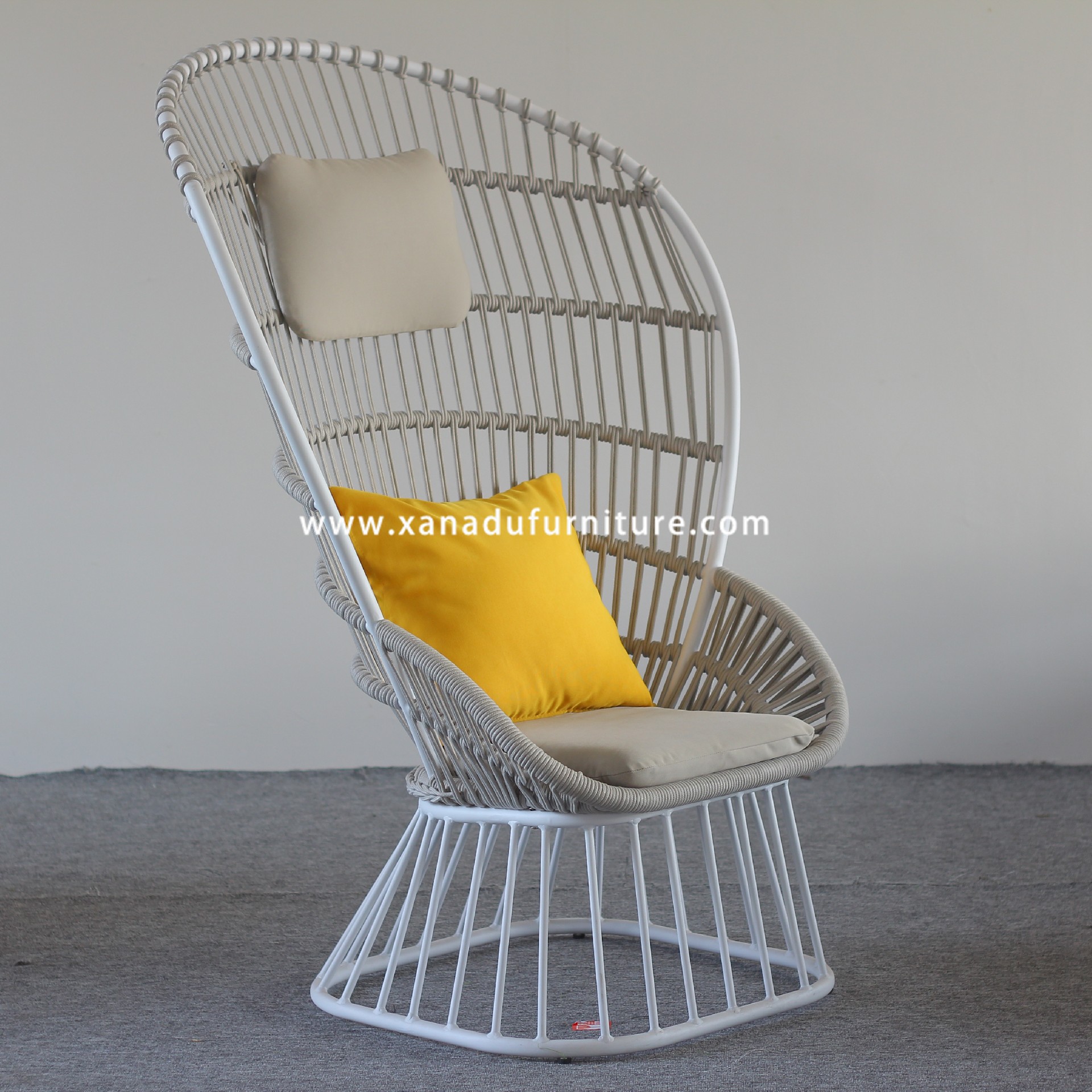 XND-AC10 Foshan Xanadu Outdoor Armchair In Aluminum Braid Handmake Finished