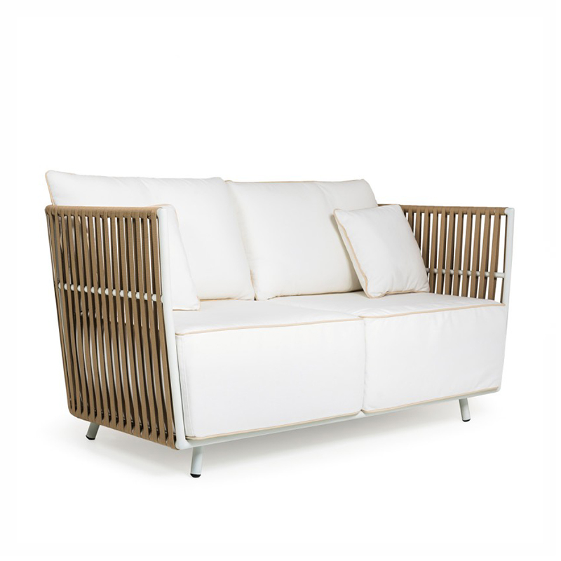 XND-AR019 2 Seater Sofa Rope Aluminum With Outdoor Cushion