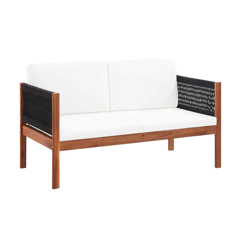 XND-AR006 2 Seater Sofa Teak Rope With Outdoor Cushion