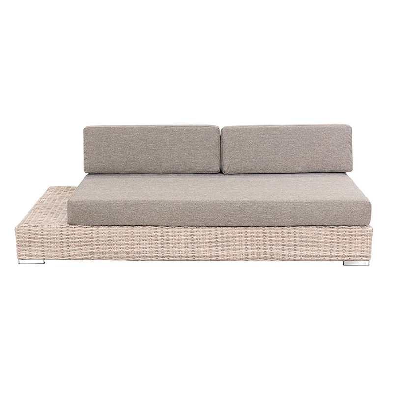 XND-AR014 2 Seater Sofa Aluminum PE Rattan With Outdoor Cushion