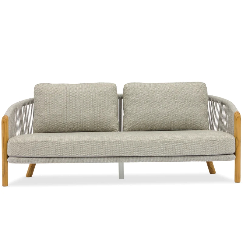 XND-AR043 2 Seater Sofa Teak Rope With Outdoor Cushion