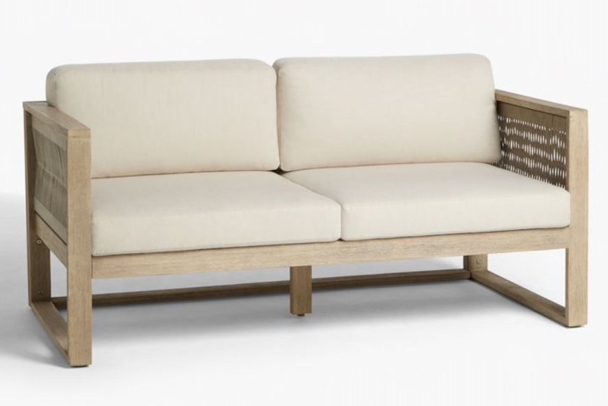 XND-AR035 2 Seater Sofa  Teak Rope With Outdoor Cushion
