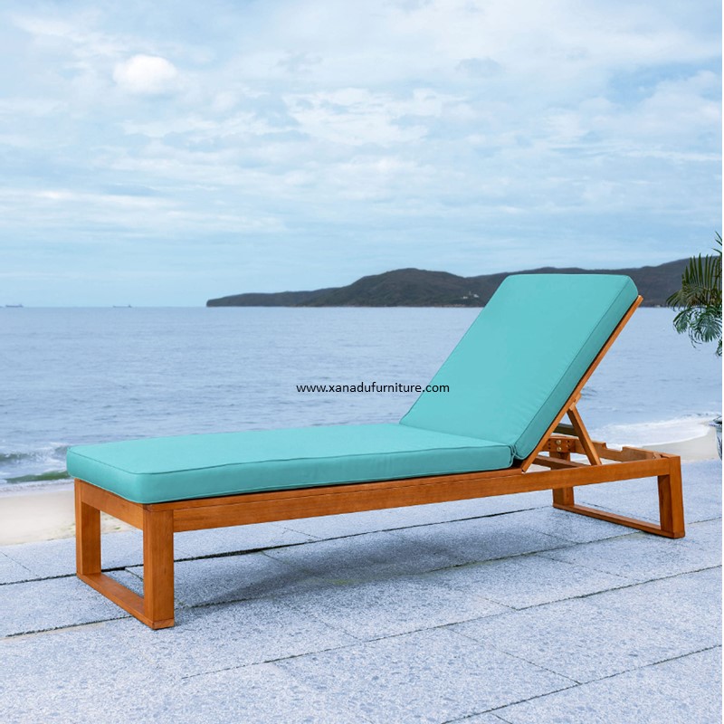 XND-023 Outdoor Teak Solid Wood Sun Lounge
