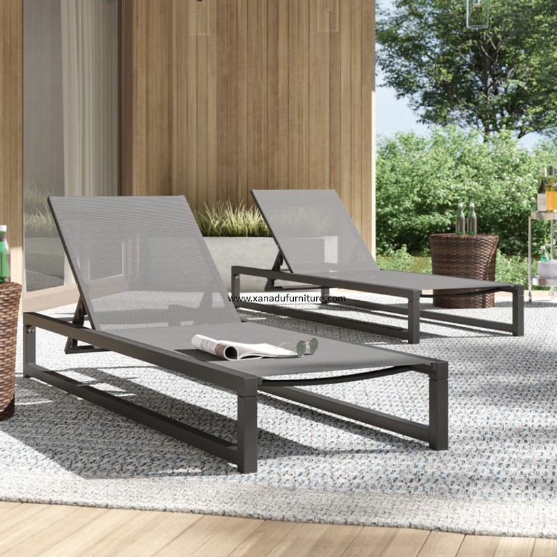 XND-032 Outdoor Aluminum Sling Sun Lounge