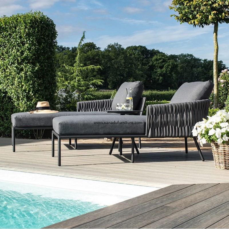 XND-021 Outdoor Aluminum Rope Sun Lounge