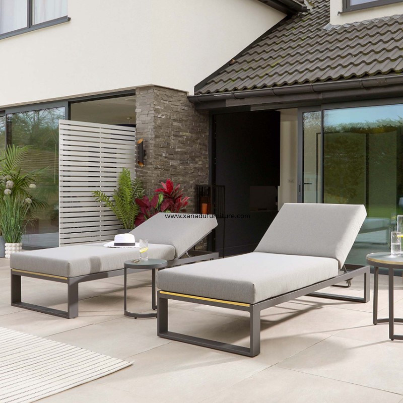XND-009 Outdoor Aluminum Sling Sun Lounge