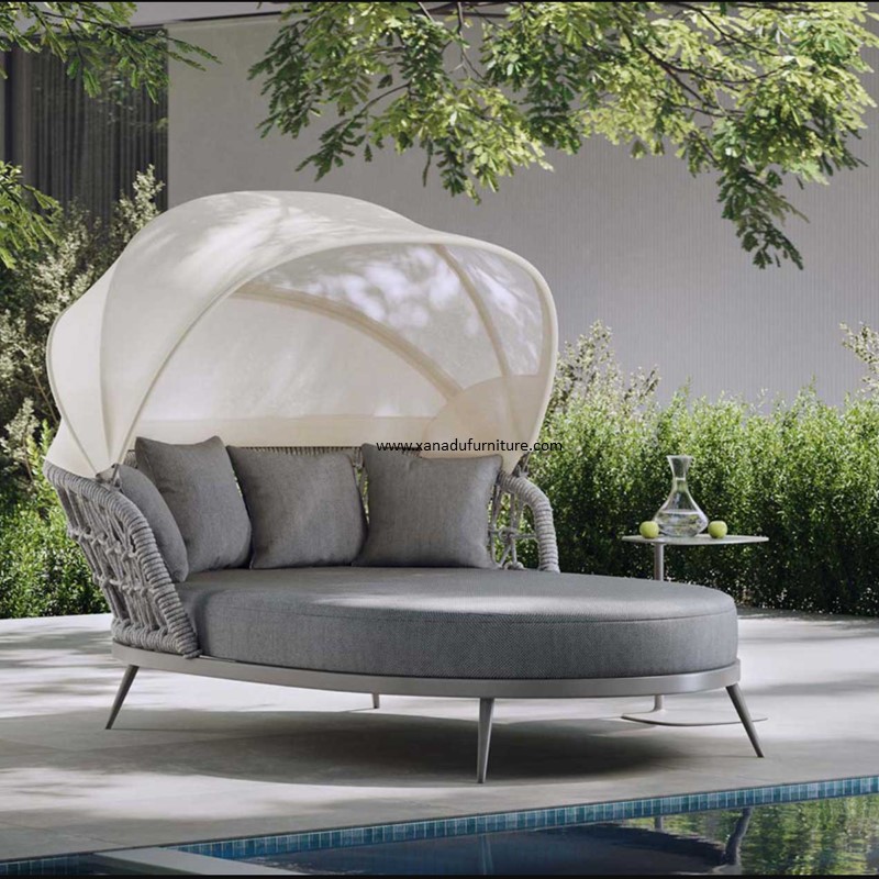 XND-002  Outdoor Aluminum Rope Daybed (Sunbed)