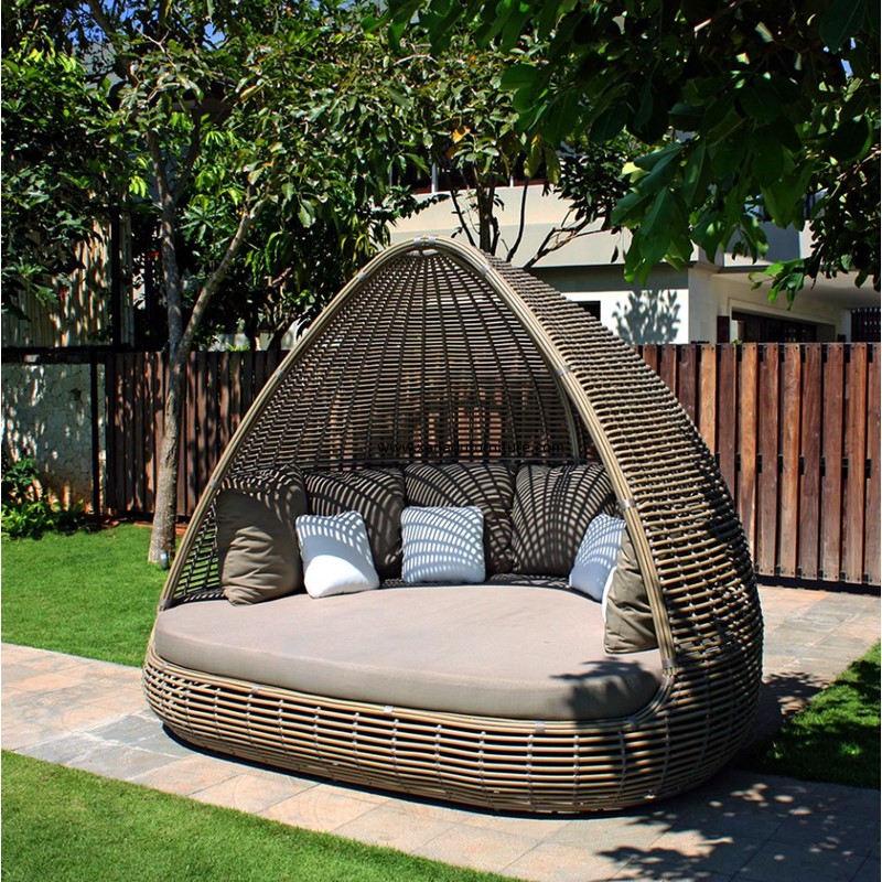 XND-004 Outdoor Aluminum PE Rattan Daybed (Sunbed)