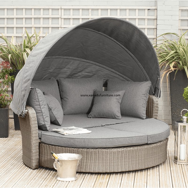 XND-001 Outdoor Aluminum PE Rattan Daybed (Sunbed)