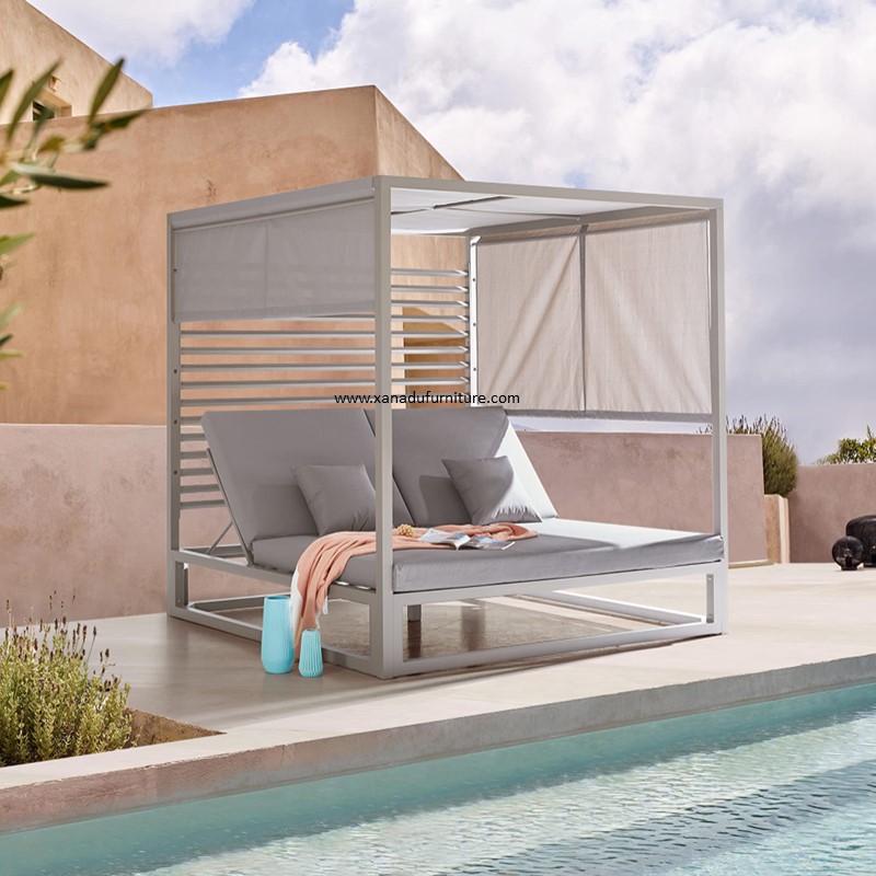 XND-015 Outdoor Aluminum Square Daybed (Sunbed) With Tent